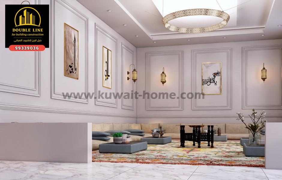 تصميم داخلي 99339036 لديوانيه مودرن وحلول وأفكار شركة  دبل لاين  لتشييد المبانى  