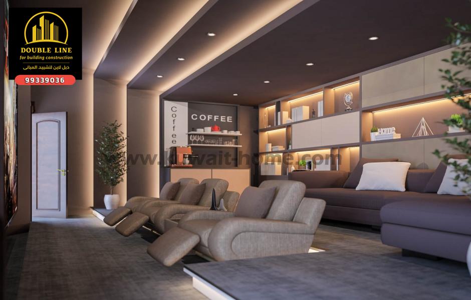 تصميم سينما روم بمشرف 99339036 مصمم ابو احمد شركة دبل لاين لتشييد المبانى