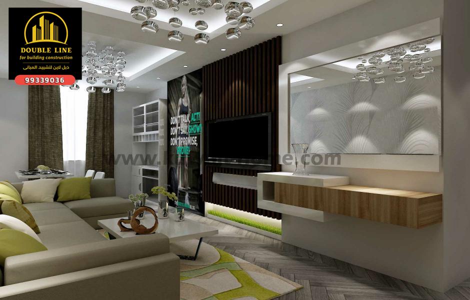 تصميم شقه بالكويت 99339036 شركة دبل لاين لتشييد المبانى