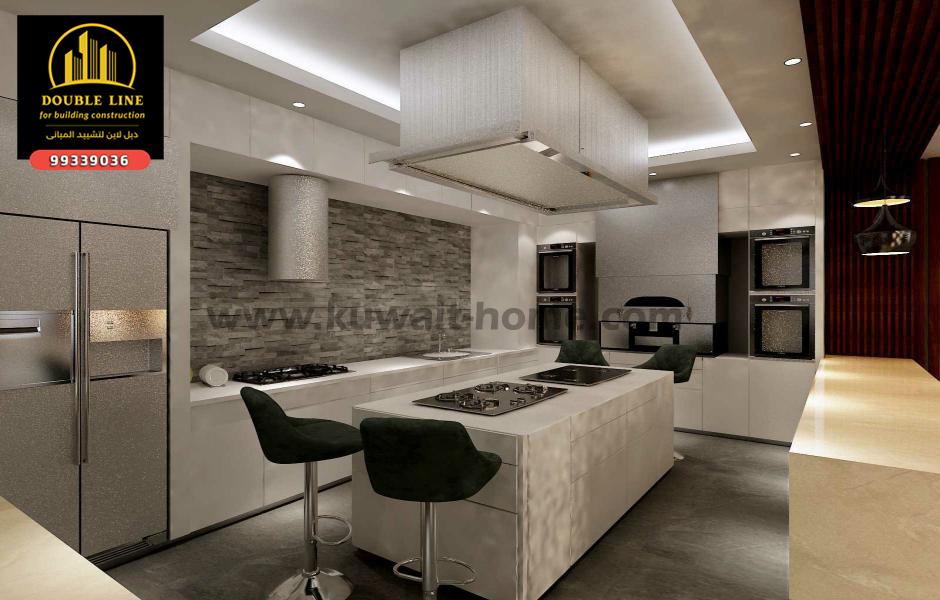 شركة دبل لاين تصميم 3dmax 99339036 معدل  فيلا حنان دشتى الرميثيه خاص بمطبخ  